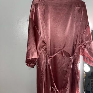 Pink Satin Robe